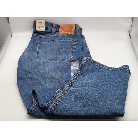 Levis 502 Jeans Mens 38x32 Blue‎ Stretch Denim Tapered Fit Waterless New Tags - Picture 2 of 10